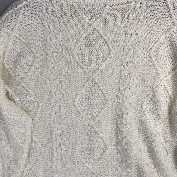 Simply Southern Ladies Top Size Medium Knit Pullover White‎ Cozy Trendy Unique - Picture 12 of 13